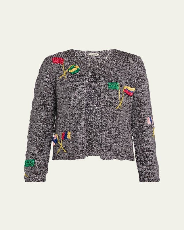 Promenade Raised Flag Crochet Cardigan